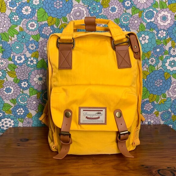 Doughnut Macaroon Backpack in Mustard - Picture 2 of 16